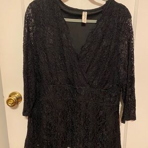 Black Lace dressy top